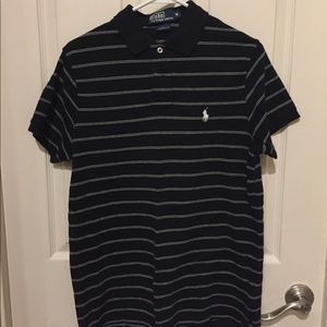 Black w/ white stripes Ralph Lauren polo